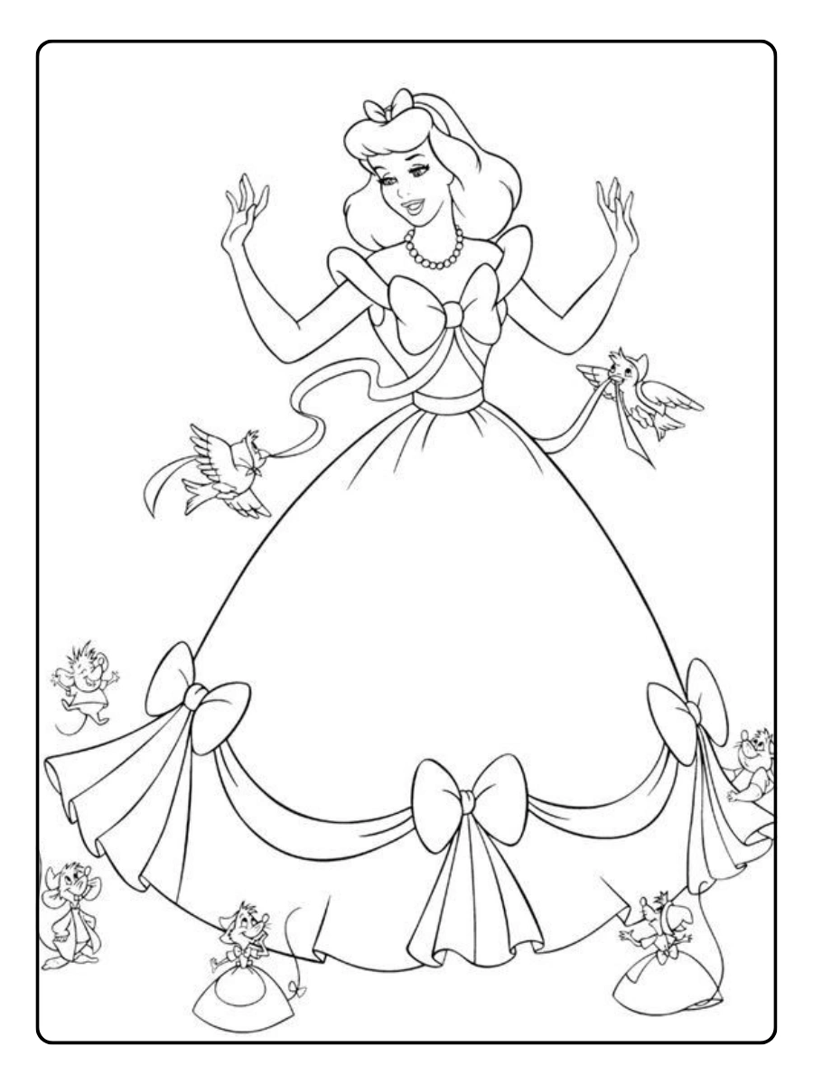 Cendrillon coloriage à colorier