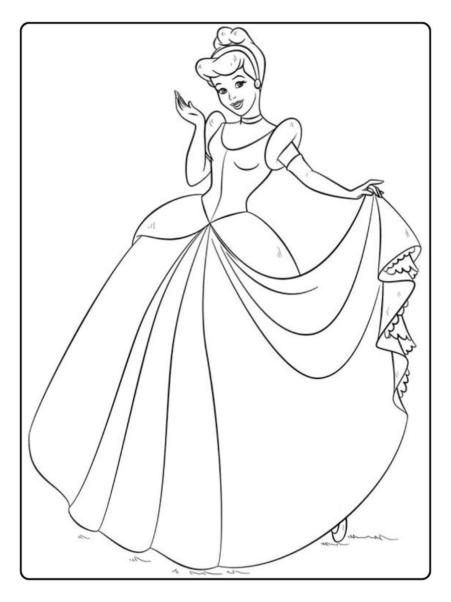 Cendrillon coloriage à imprimer