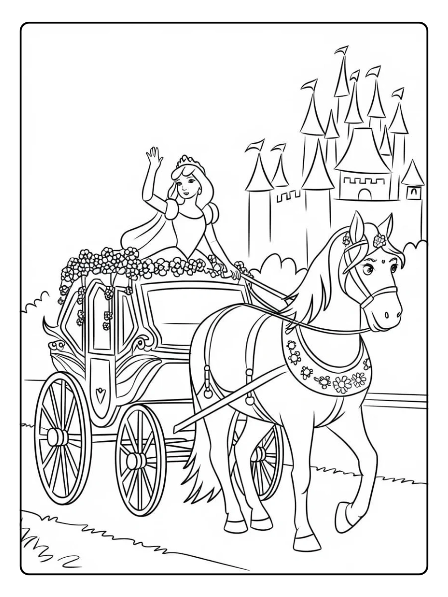 Cendrillon coloriage carrosse