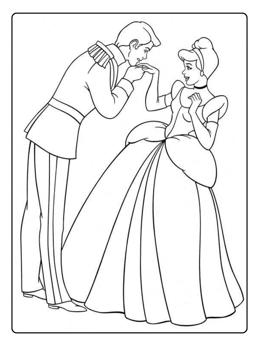 Cendrillon coloriage conte de fées