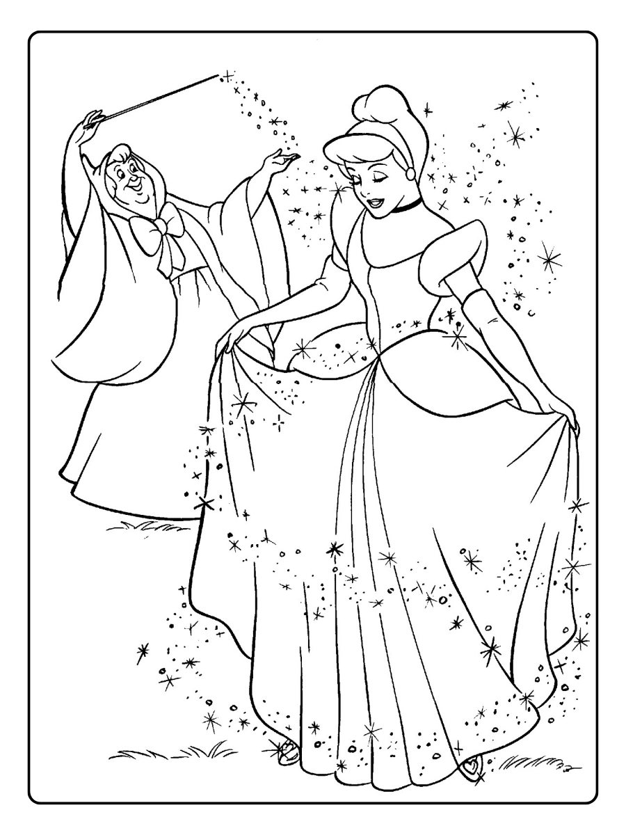 Cendrillon coloriage dessin simple
