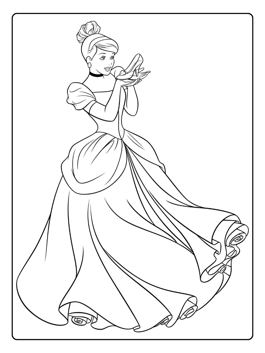 Cendrillon coloriage pour enfants