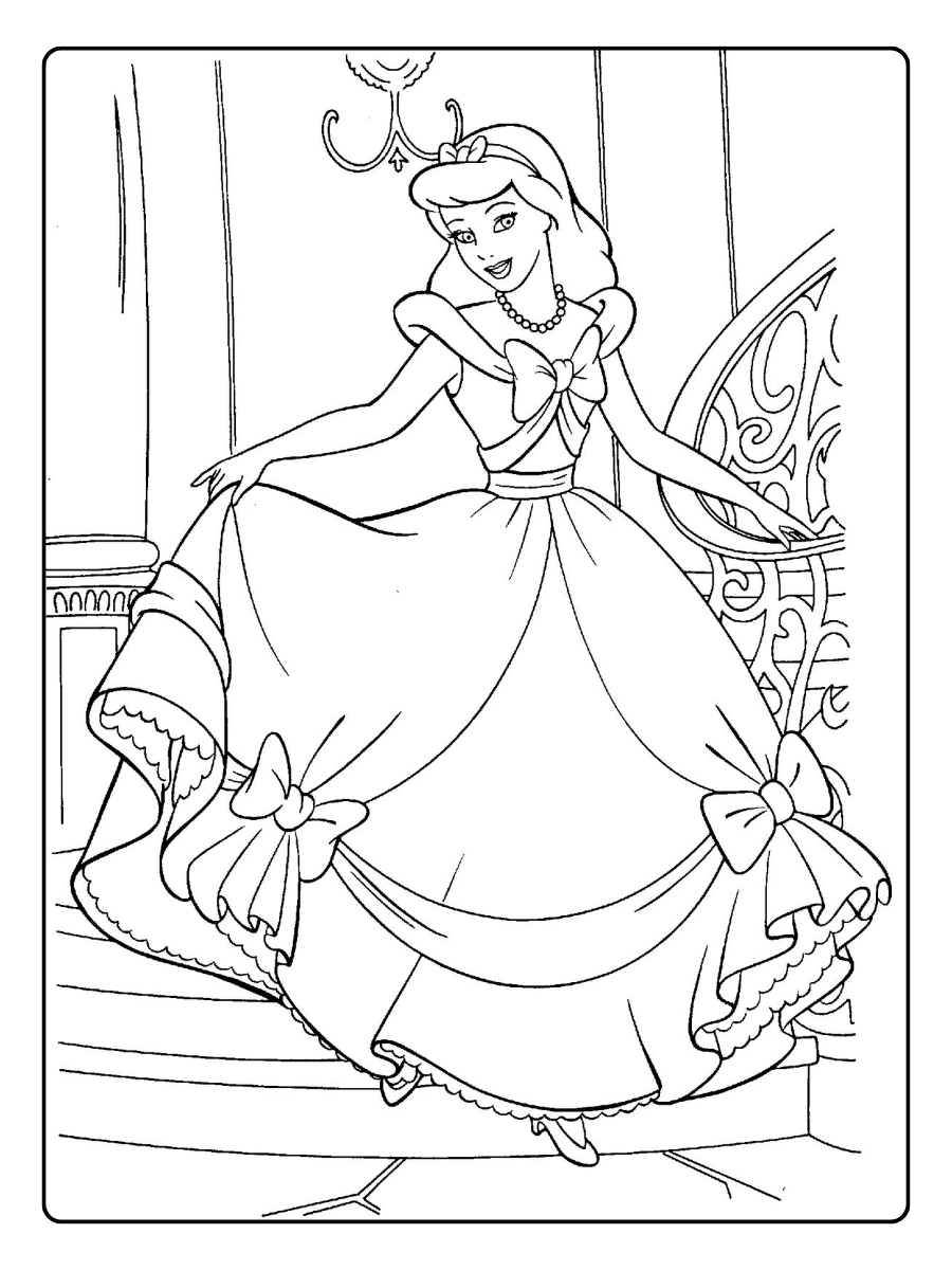 Cendrillon coloriage pour maternelle