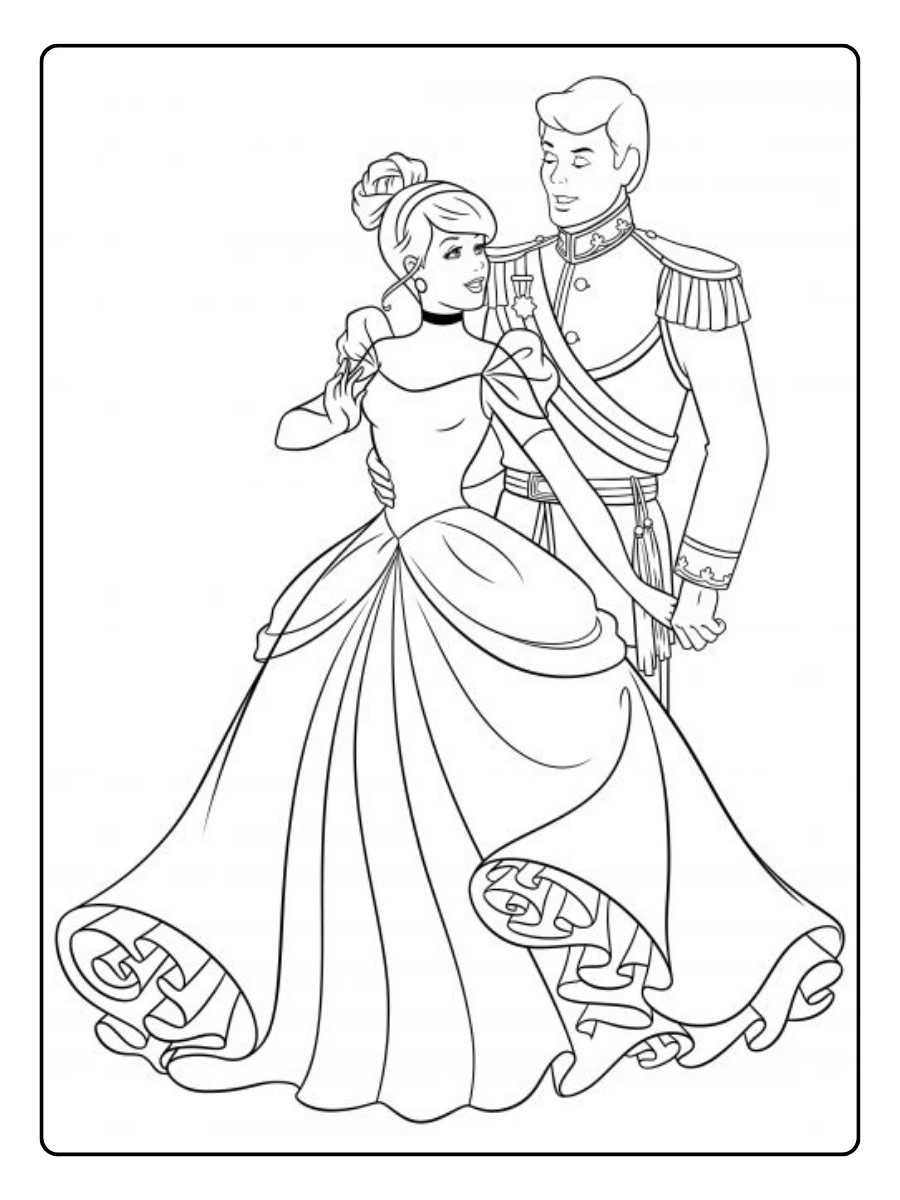 Cendrillon coloriage princesse