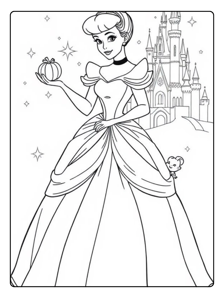 Cendrillon coloriage réaliste