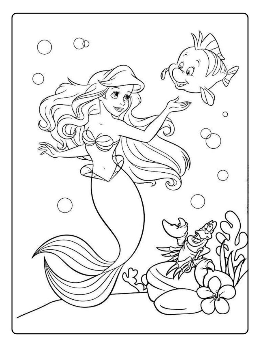 Coloriage Ariel à imprimer