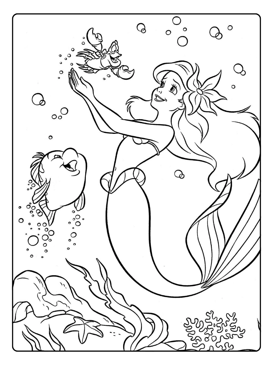 Coloriage Ariel activité enfant
