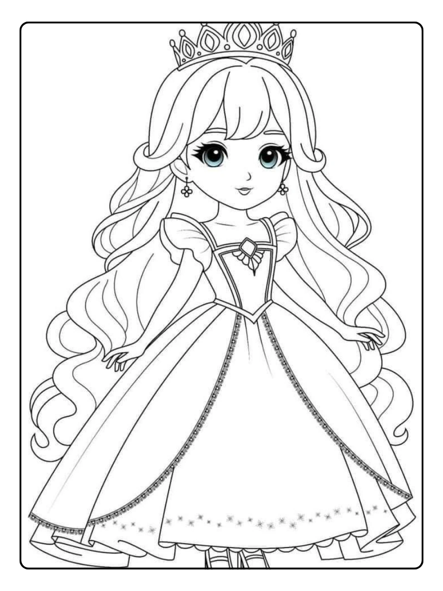 Coloriage Disney Princesse Cendrillon à imprimer