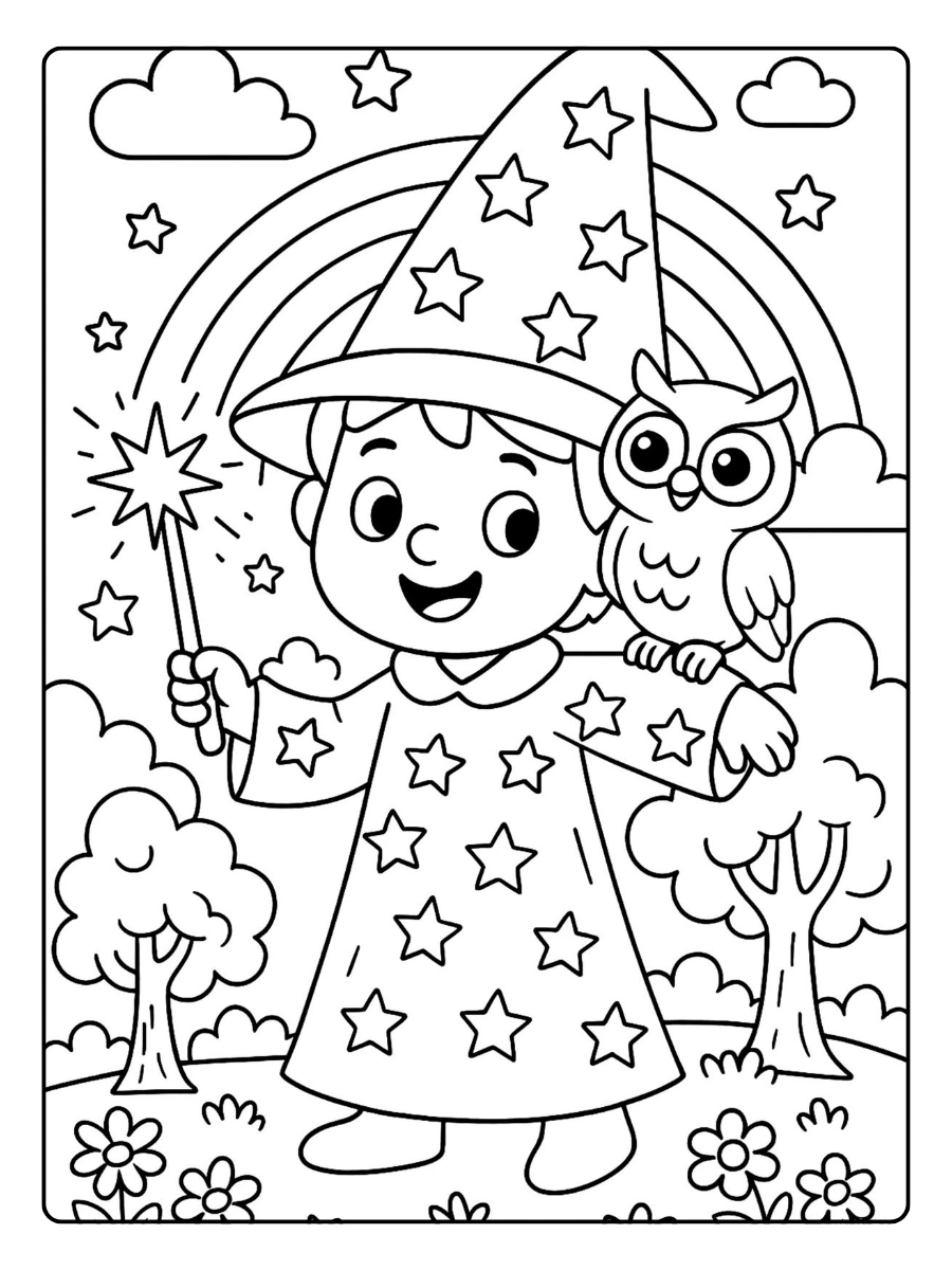 Coloriage Harry Potter kawaii tête