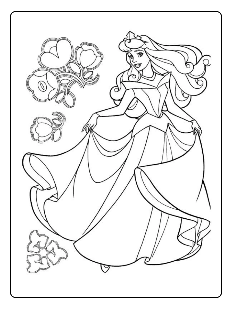 Coloriage Kawaii Disney Princesse Aurore