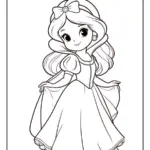 Coloriage Kawaii Disney Princesse Blanche Neige