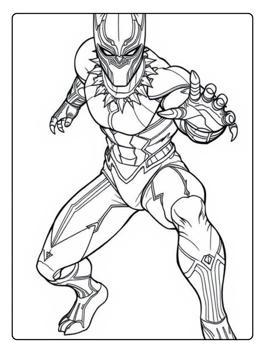Coloriage Marvel Black Panther