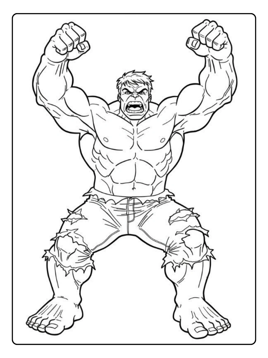 Coloriage Marvel Hulk