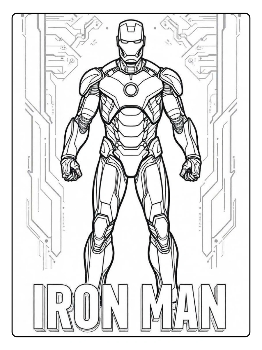 Coloriage Marvel Iron Man