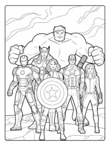 Coloriage Marvel à imprimer