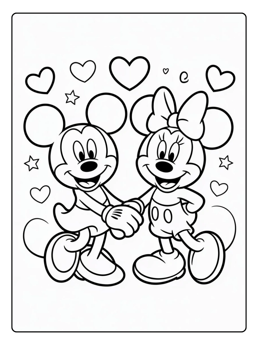 Coloriage Mickey facile