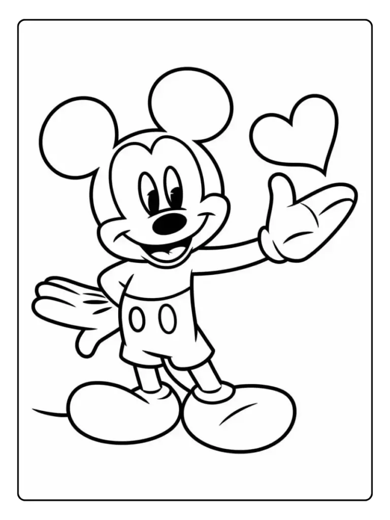 Coloriage Mickey noir et blanc