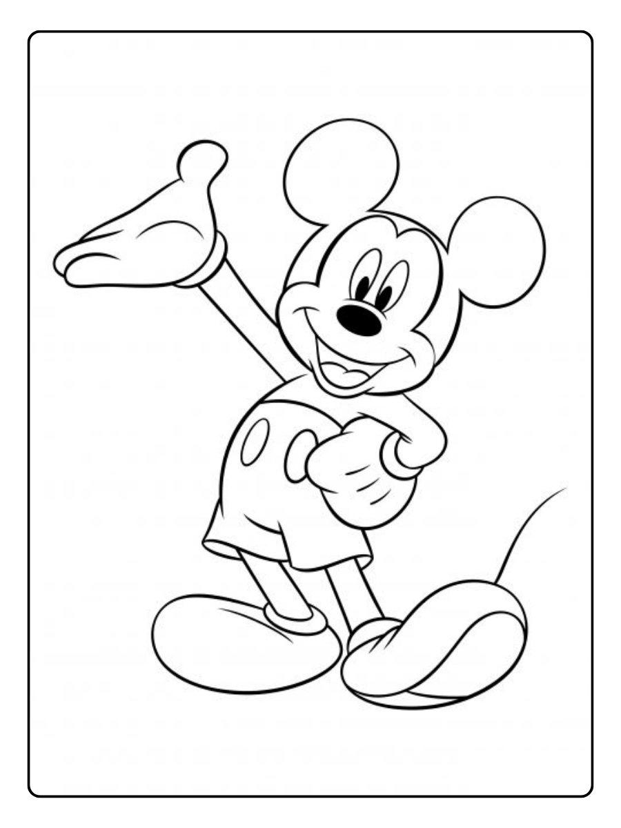 Coloriage Mickey pour maternelle