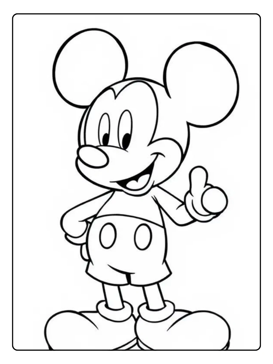 Coloriage Mickey version chibi