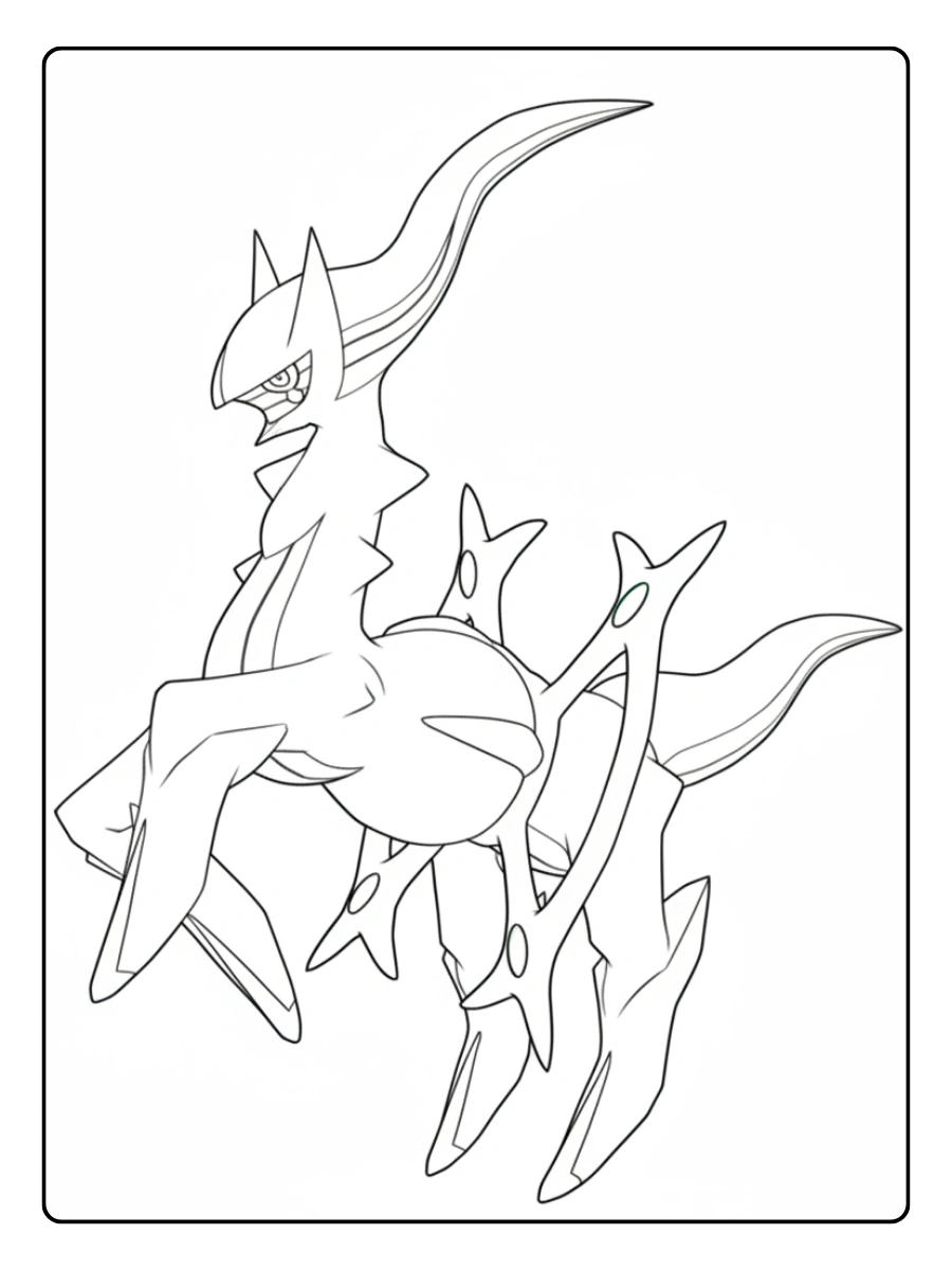 Coloriage Pokémon Légendaire Arceus