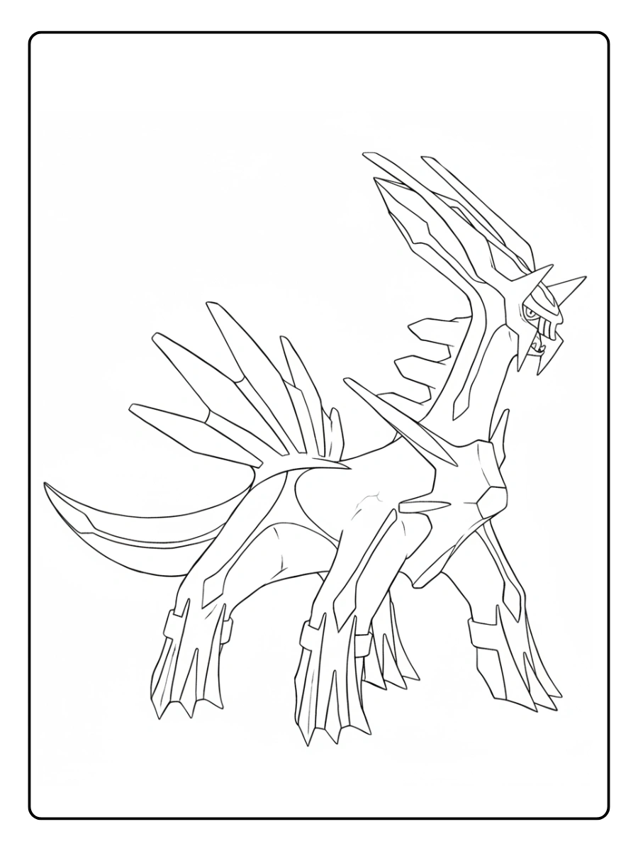 Coloriage Pokémon Légendaire Dialga