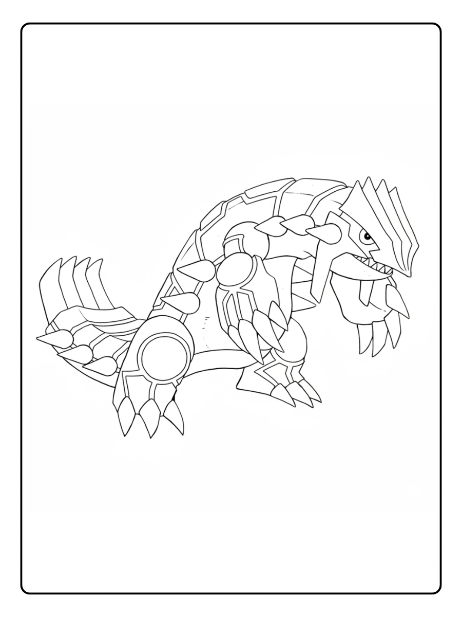 Coloriage Pokémon Légendaire Groudon