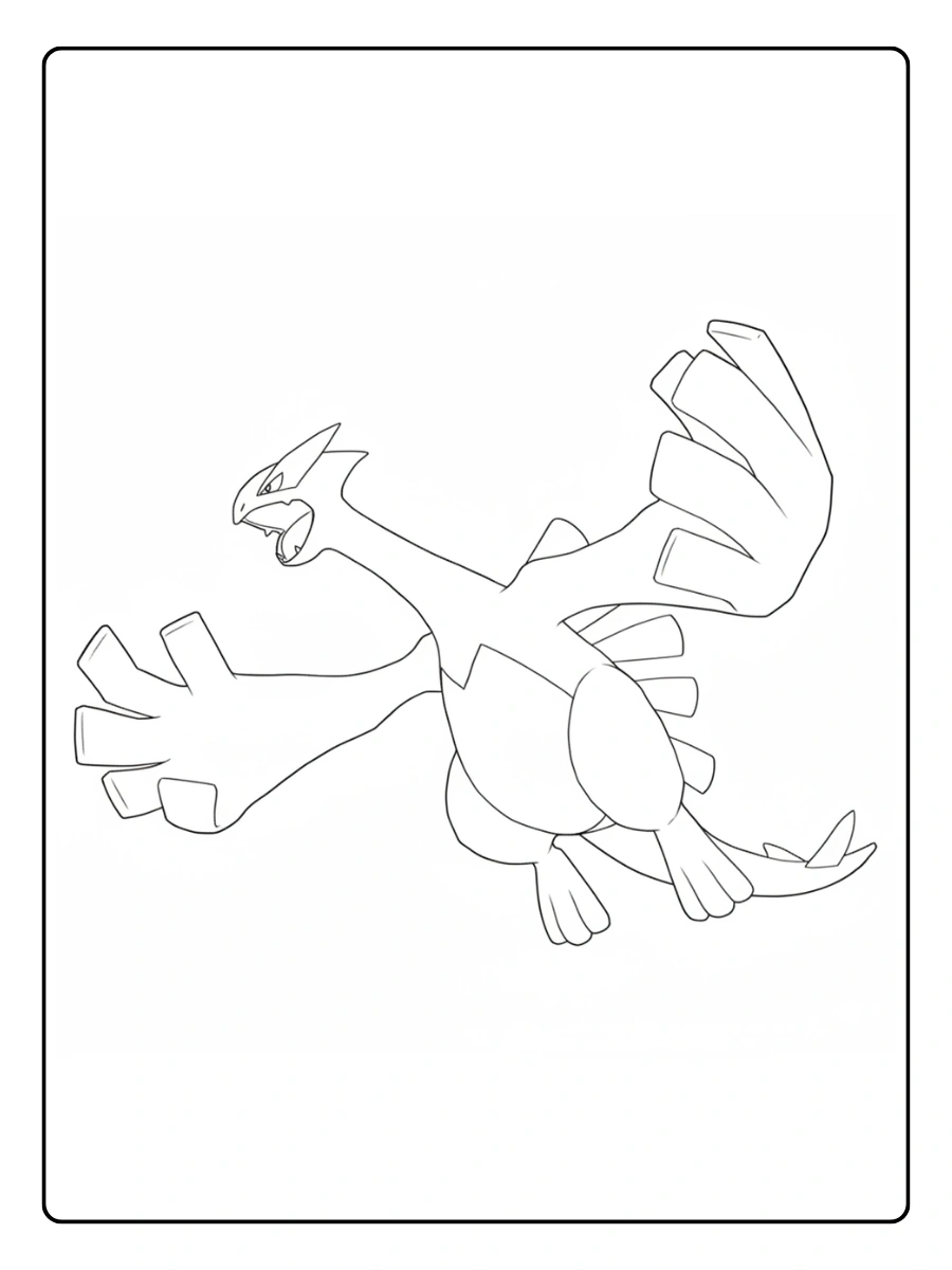 Coloriage Pokémon Légendaire Lugia