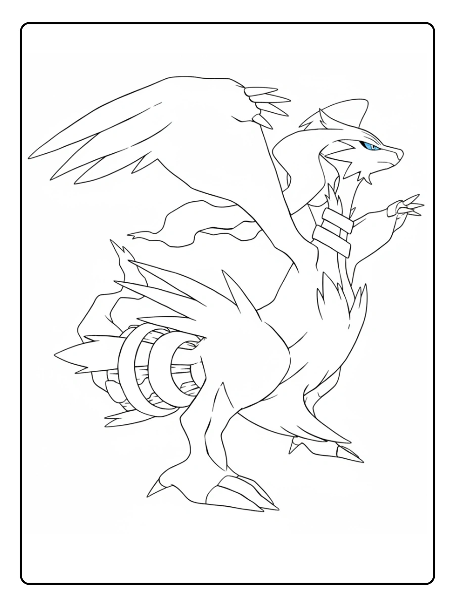 Coloriage Pokémon Légendaire Reshiram