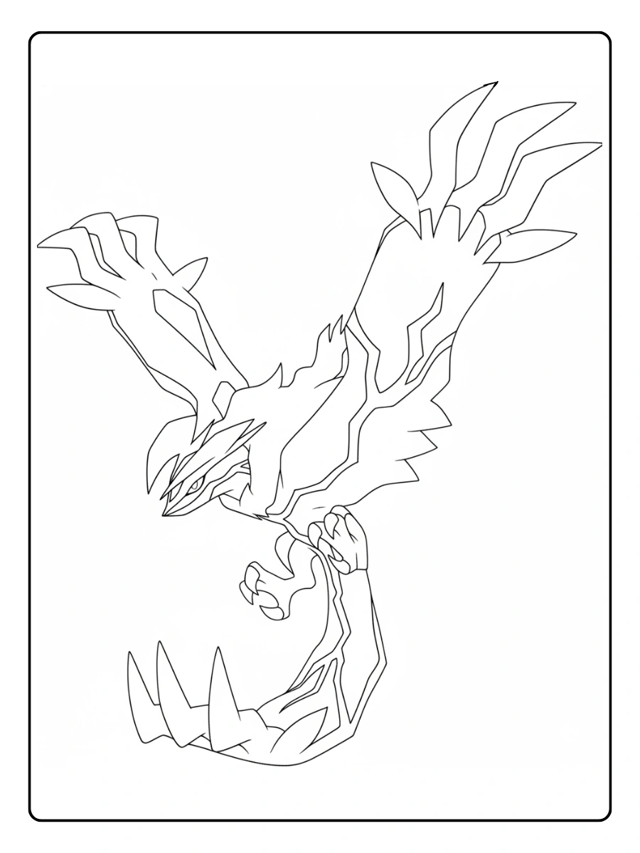 Coloriage Pokémon Légendaire Yveltal