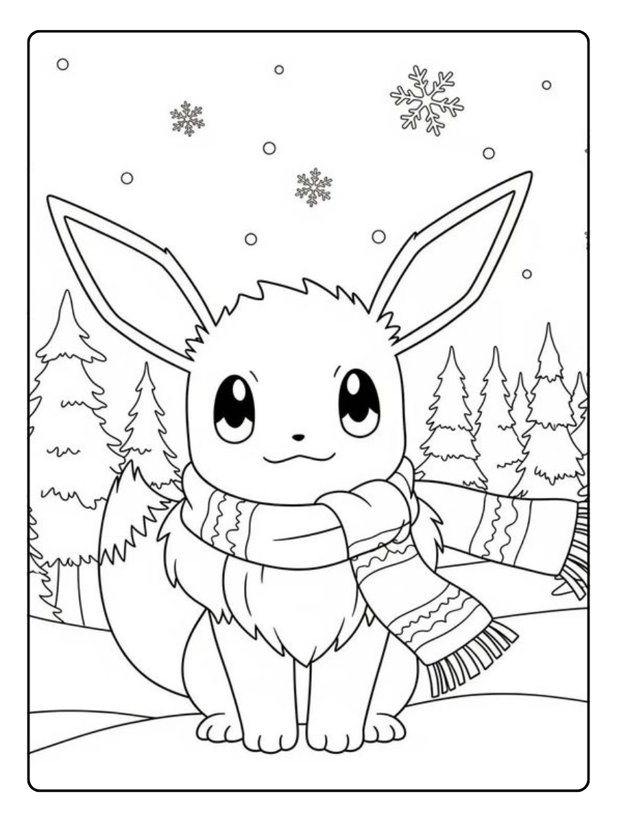 Coloriage Pokémon Noël à imprimer