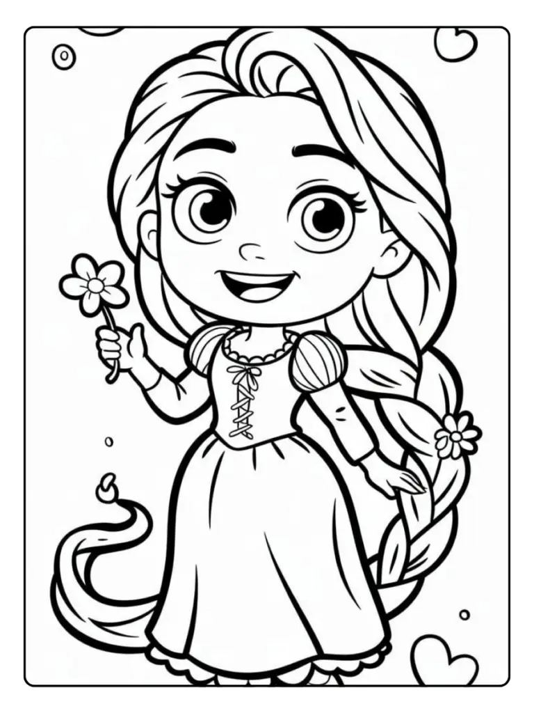 Coloriage Raiponce à imprimer