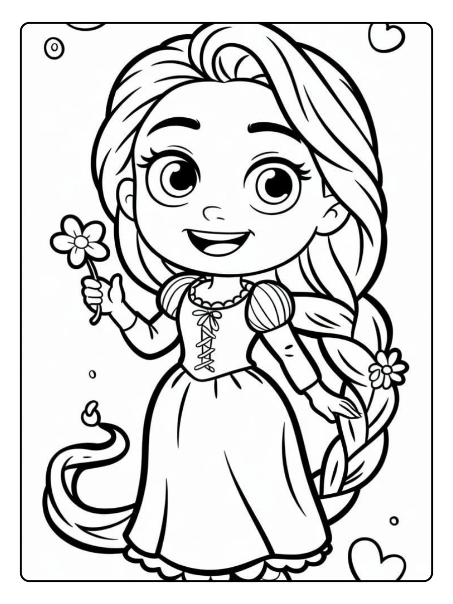 Coloriage Raiponce à imprimer