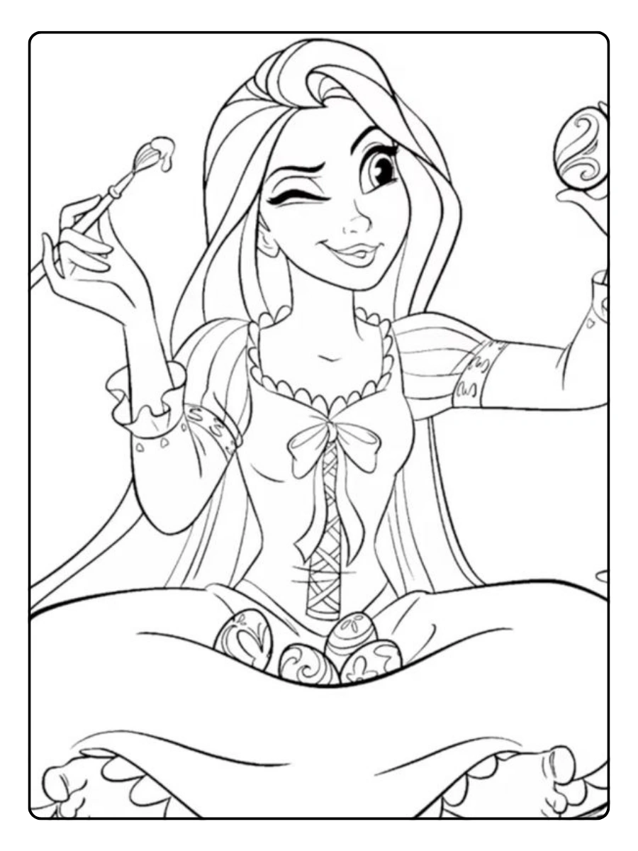 Coloriage Raiponce activité enfant