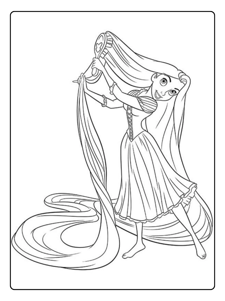 Coloriage Raiponce pour enfants