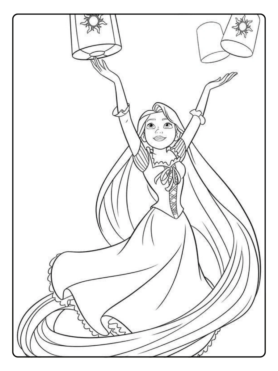 Coloriage Raiponce princesse