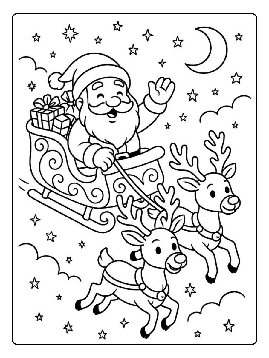 Coloriage Renne kawaii