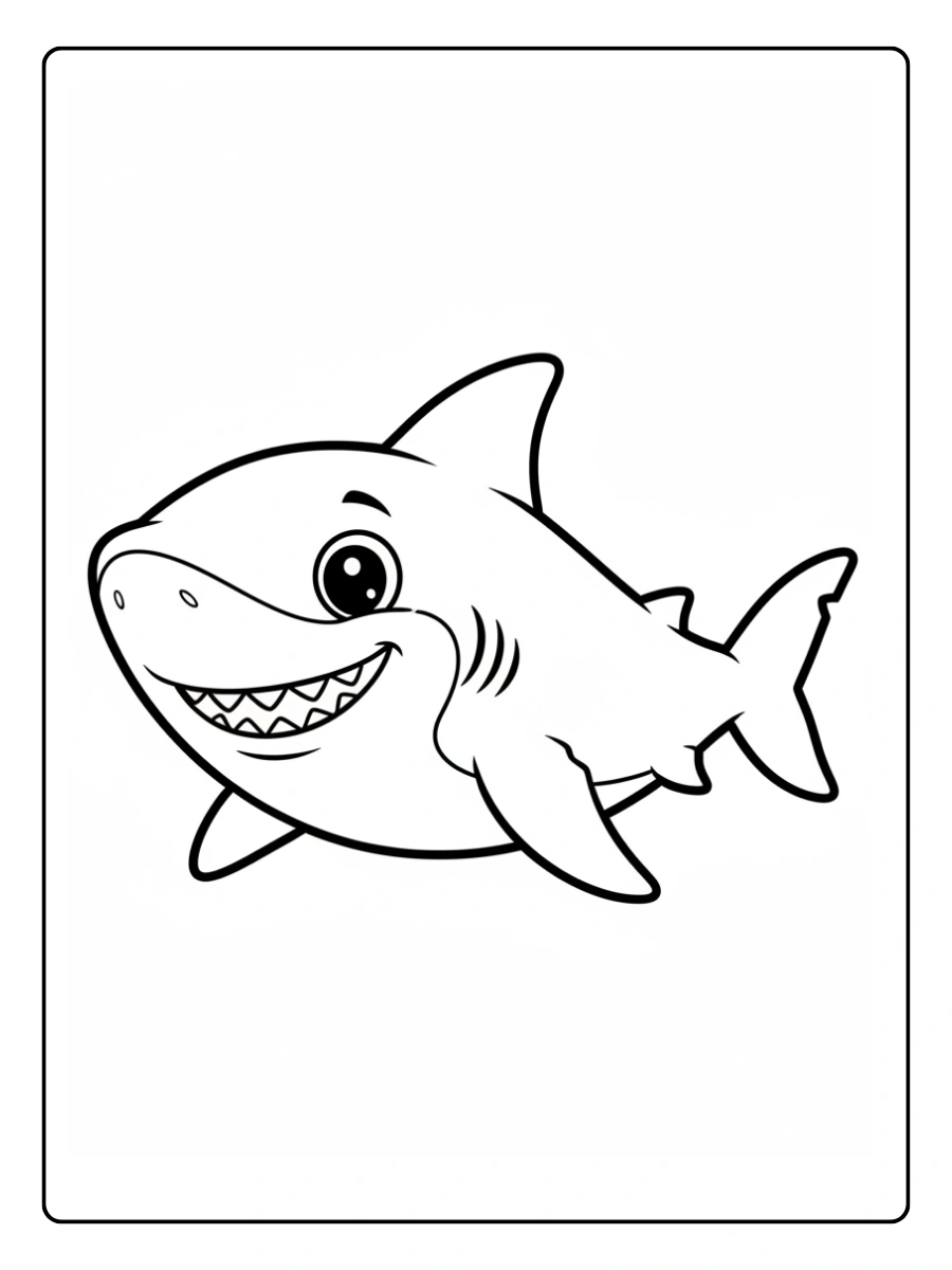 Coloriage Requin Facile