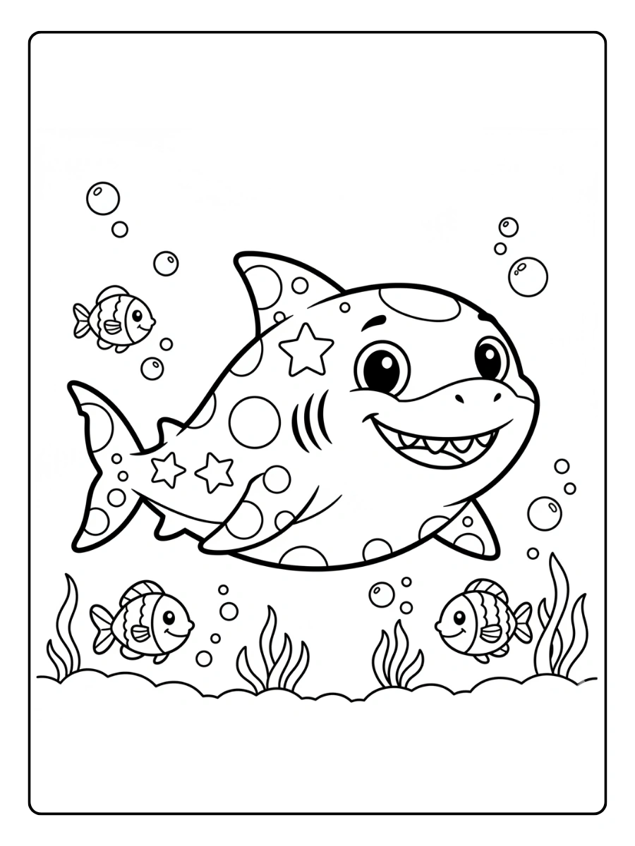 Coloriage Requin Mignon