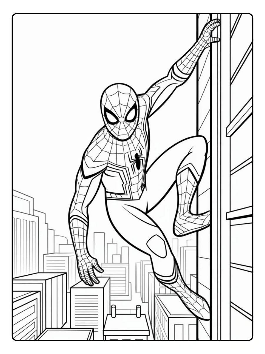 Coloriage Spiderman dessin simple