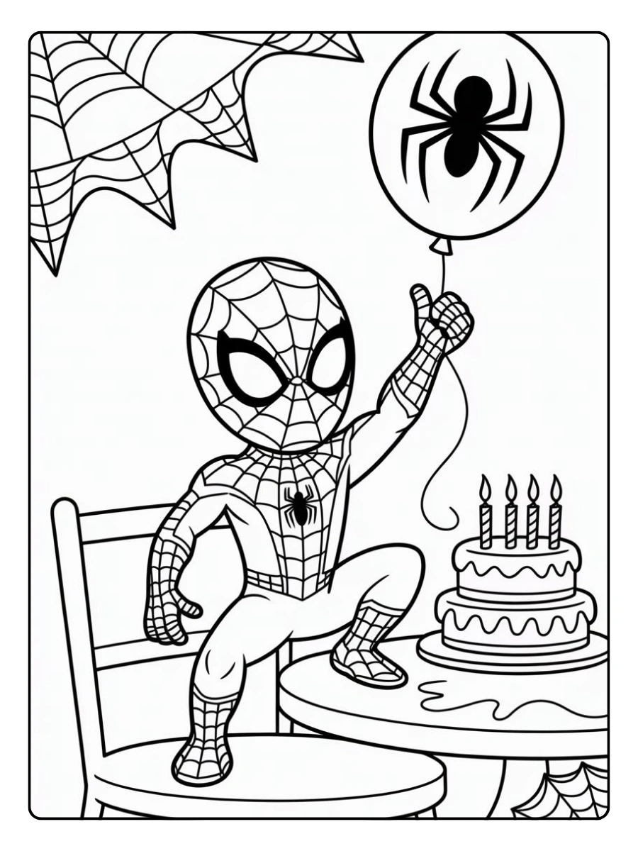 Coloriage Spiderman facile