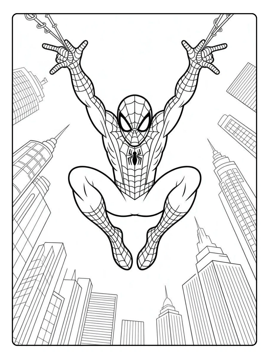 Coloriage Spiderman réaliste