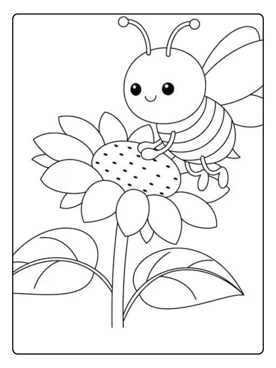 Coloriage abeille à imprimer