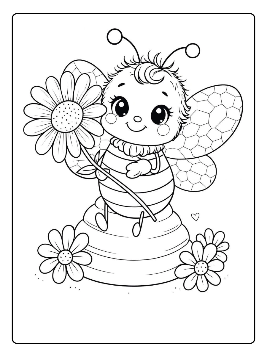 Coloriage abeille activité enfant