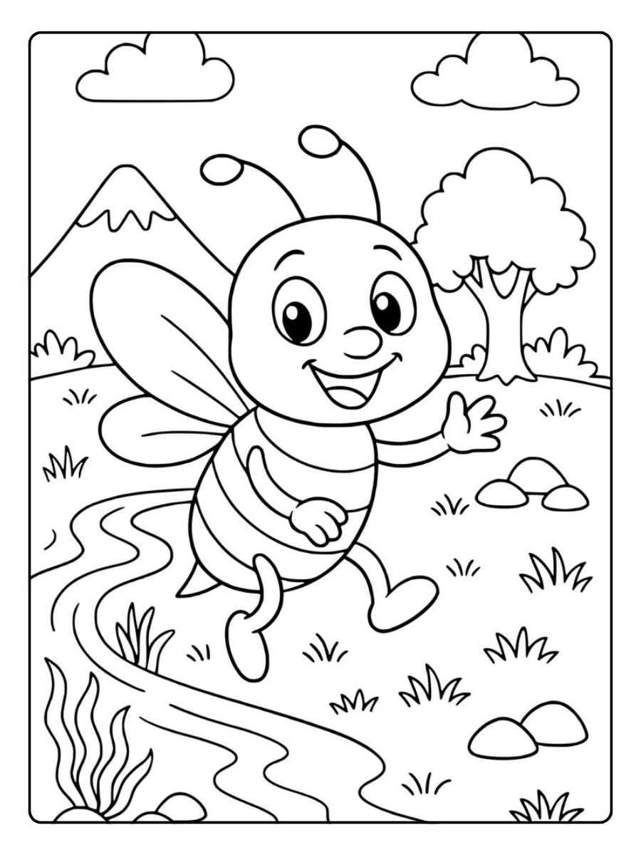 Coloriage abeille maternelle