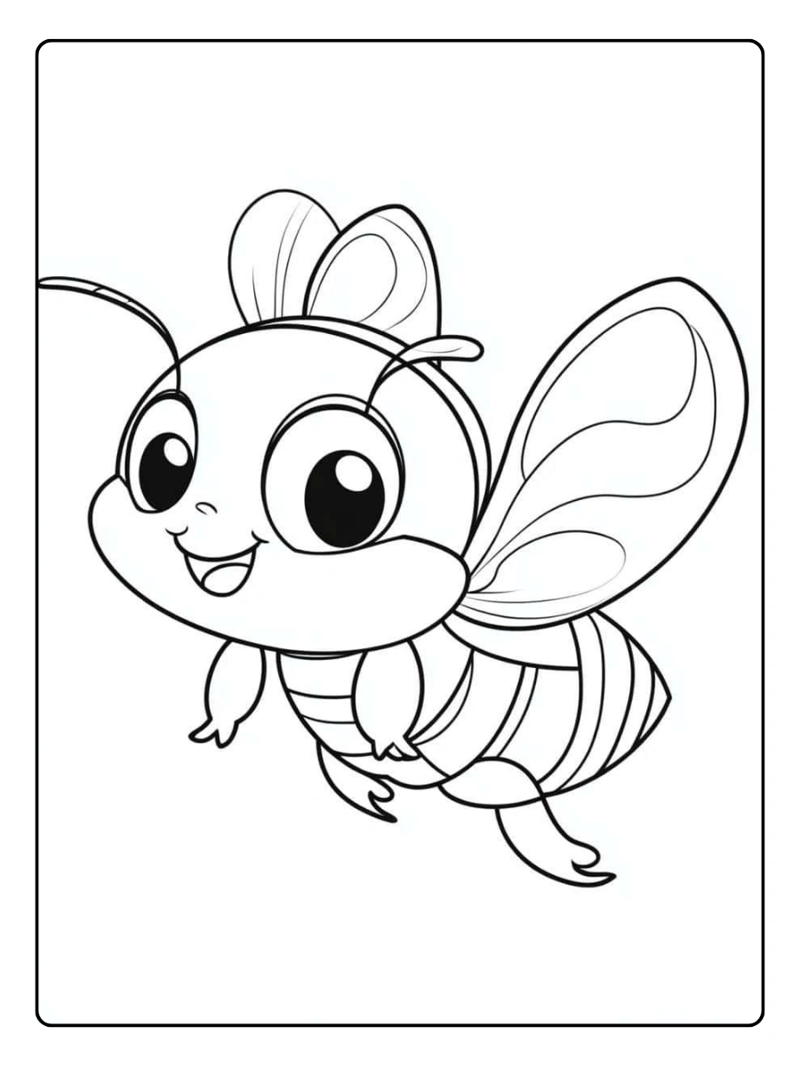 Coloriage abeille pour colorier