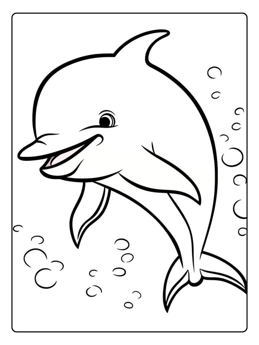 Coloriage animaux dauphin