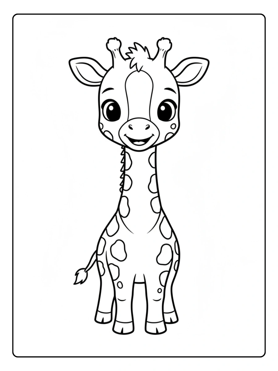Coloriage animaux girafe