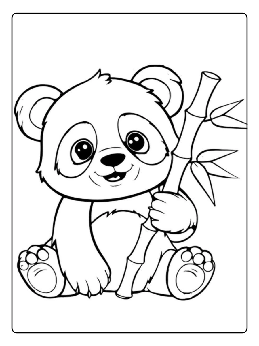 Coloriage animaux panda