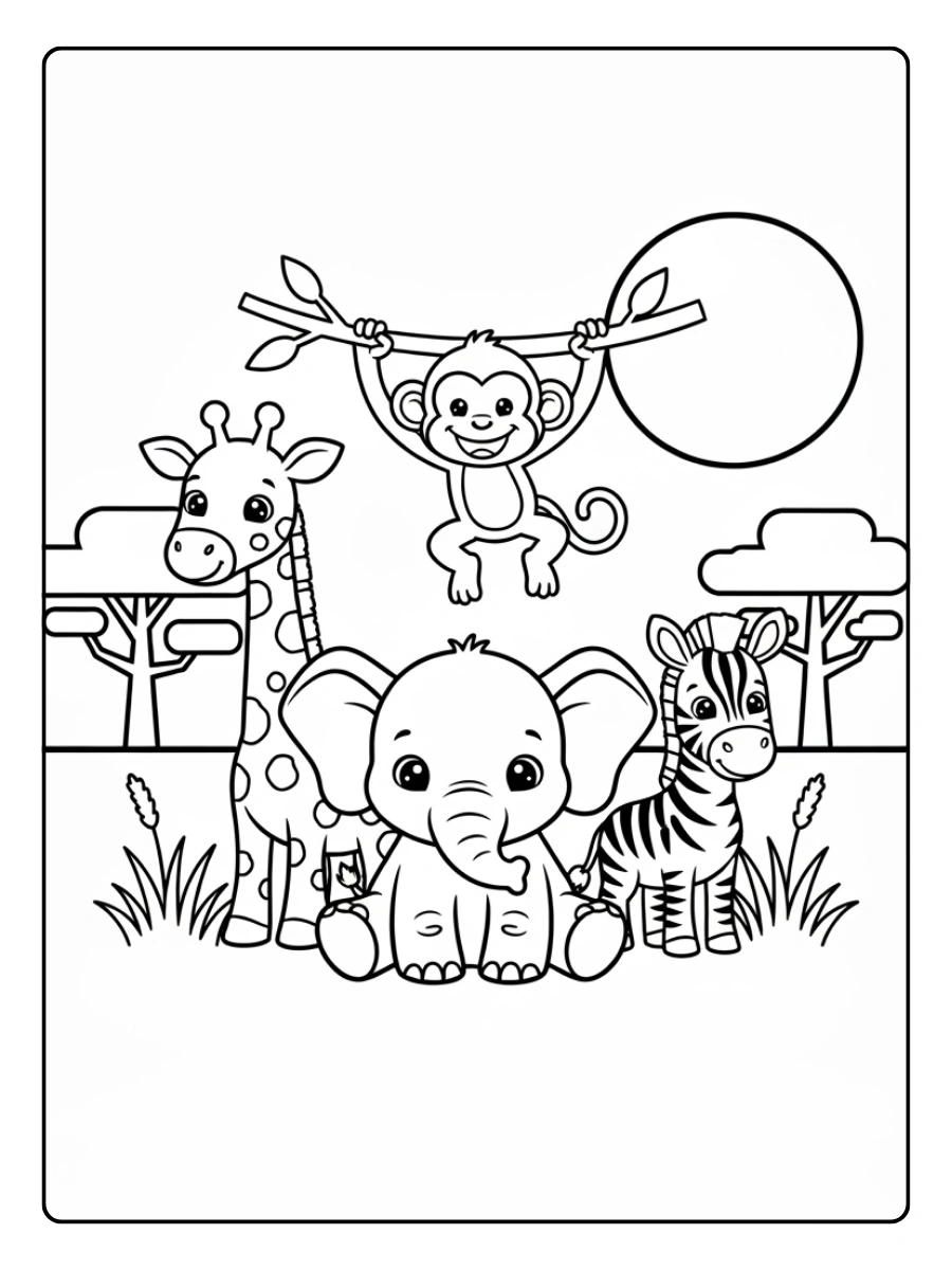 Coloriage animaux sauvages