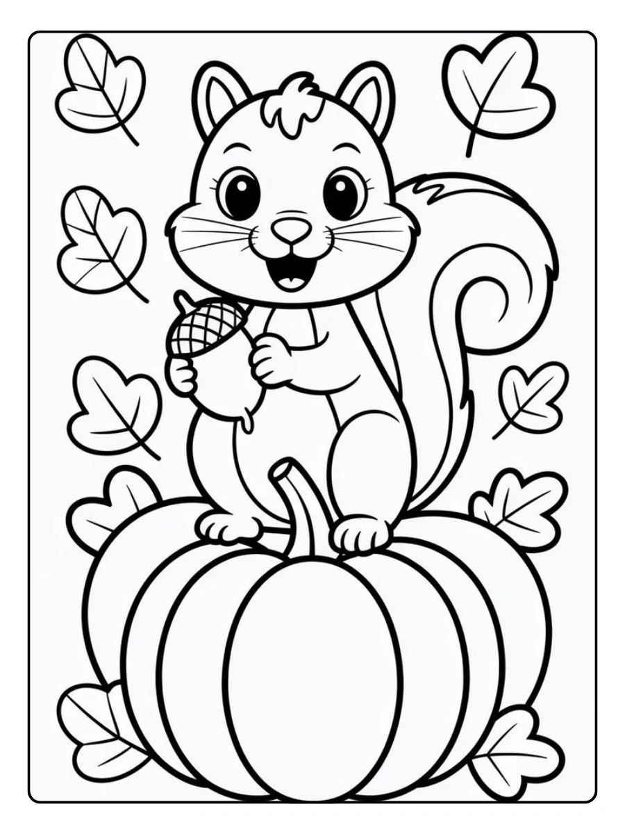 Coloriage écureuil à imprimer